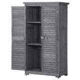 ZUN TOPMAXen Garden Shed 3-tier Patio Storage Cabinet Outdoor Organizeren Lockers with Fir WF285327AAE