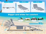 3-in-1 Heavy Duty Tanning Chair with Face Hole Adjustable 5-Position Folding Chaise Lounge Chairs 91743995