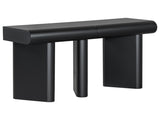 U_Style 47.6" Modern Painted Entryway Table with 2 Curved Drawers,Space-Saving Hallway Table with N711P285757B