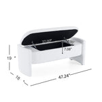 ZUN Elegant Long - shaped Storage Ottoman Bench of boucle material with Simple and Grand Design, White N769P227979W