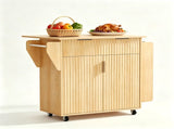 2-Door 1-Drawer Grille Food Cart Gold-Plated Aluminum Alloy Door Handles 26137508