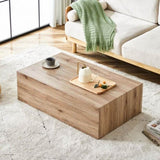 ZUN Light Wood Texture MDF Coffee Table - Simple Modern Style.Modern MDF coffee table with wood texture W1151P224732