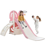 ZUN Toddler Climber and Slide Set 4 in 1, Kids Playground Climber Freestanding Slide Playset with PP297713AAH