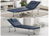 Professional Stationary Massage Table, 550lbs Heavy Duty Wide Exam Bed for Treatment, Backrest 13015666
