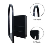 ZUN 24x36 Inch Arched Recessed Medicine Cabinet, Metal Framed Bathroom Wall Cabinet with Mirror and W1435P182919