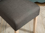 Habit Solid Wood Tufted Parsons Dining Chair, Set of 2, Charcoal T2574P164542