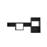 Black Wall-Mounted Shelf Unit with 5 Shelf B062P252162