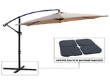 10ft Outdoor Hanging Offset Cantilever Umbrella with Crank - Tan 56266234