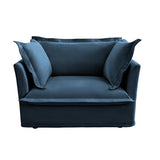 Slip-covered Armchair with 1 Big Back Cushion and 2 Big Toss Pillows, Single Deep Seat Comfy Single W3041P240124