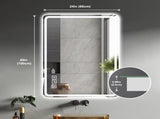 24X40 Inch LED Bathroom Mirror Vanity Mirrors with Front Lights Wall Mounted Anti-Fog Frameless Make W2071137649