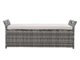 106*52*46cm Iron Frame Can Accommodate Gray Gradient Footstool Locker Rattan Locker 16976080