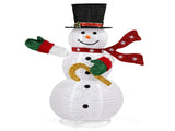 4ft Lighted Pop-Up Snowman, Large Christmas Holiday Decoration w/ 100 LED Lights, Top Hat, Scarf for 79455158