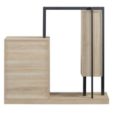 Wardrobe with 4 Drawers and 3 Shelves,Natural 92451045