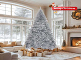 6 FT Artificial Christmas Tree, Unlit Hinged Christmas Pine Tree with 800 Branch Tips and Sturdy 38810300