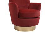 Velvet Swivel Barrel Chair, Swivel Accent Chairs Armchair for Living Room, Reading Chairs for W1361116856