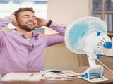 3-in-1 Clip On Fan, Quiet Small Desk Fan with 2 Speeds & Auto Oscillation, Clamp Fan for Office 14477282