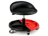 Adjustable Rolling Mechanic Stool with Backrest & Removable Tool Tray, 360&deg Swivel Lockable 17950819