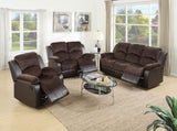 Motion Recliner Chair 1pc Glider Rocker Recliner Living Furniture Chocolate Padded Suede Living B011P205232