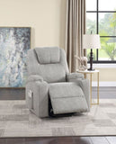 ZUN ACME Evander Recliner w/Power Lift, Light Gray Chenille LV02180