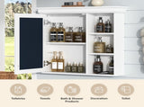 30'' x 28'' Bathroom Medicine Cabinet with Mirror, Wall Mounted Mirror Cabinet with Storage 98047741