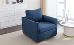 ZUN Mid Century Modern Swivel Accent Chair Armchair for Living Room, Bedroom, Guest Room, Office, Blue WF315697AAU