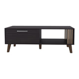 Vance 47" Wide Coffee Table with One Open Shelf and One pull Down Cabinet Door, Living Room, Storage B070P254788