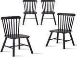 4 pieces of chair, black, rubber wood material, chair, solid wood chair, solid wood 96543419