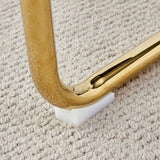 Modern dining chairs, dining room chairs, and golden leg cushioned chairs made of artificial W1151110421