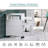 ZUN Bathroom Side Storage Cabinet - White （Prohibited by WalMart） 06312273