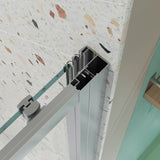 56"-60"W x 72"H sliding shower door, sliding door, with 1/4" tempered glass and Polished Chrome W2122P196374