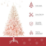 ZUN 5 foot pink artificial Christmas tree 58389749