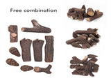 9 Pcs Fake Gas Logs ,Ceramic Wood Fire Pit Logs Sets for Indoor or Outdoor Fire Pit 48629879