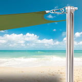 12FT Heavy Duty Stainless Steel Canopy Pole With Base Plate,Suitable for W465P272035