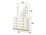 La Pierre Modern Style 8- Drawer Dresser Made with Wood and Gold Accents in Beige G150108844