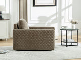 29.5''W Upholstered 360&deg Swivel Armchair with Hidden Storage, Comfy Diamond-Shape Tufted Armrests W3118P419158