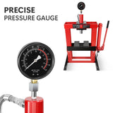 12-Ton Adjustable Benchtop Hydraulic Shop Press for Garage w/Stamping Plates & Pressure Gauge, W1239P178651