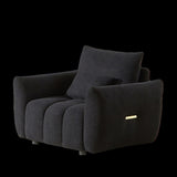 MH36.8'' Teddy Fabric Sofa, Modern Lounge Chair for Apartment, Office, Living Room and Bedroom black W1193P314001
