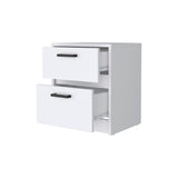 White 2-Drawer Nightstand B062P175087