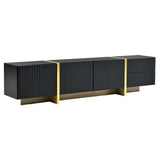 ON-TREND Luxury Fluted TV Stand for TVs Up to 80'', Modern Entertainment Center with Storage WF531671AAB
