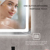 31in. H LED Single Vanity Mirror in Polished Crystal Vanity LED Mirror for W2026P203668