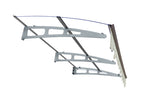 ZUN 79" x 34" Window Awnings Door Entrance Canopy, Aluminum Alloy Bracket, 0.137 Inch Thick Crystal W2205P179828