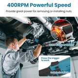 3/8 Cordless Electric Ratchet Wrench Set Right Angle Wrench with 2Pcs 1200mAh Batteries and Charger 56786640