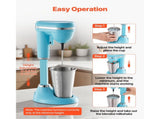 Milkshake Maker, 100W Drink Mixer Machine, Single-Head Blender with Dual-Speed Settings and 12148025