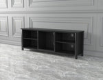 ZUN TV Stand Storage Media Console Entertainment Center,Tradition Black 51353507