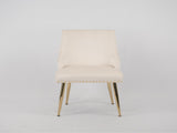 Hengming Dining Chair Modern Style Accent Chair Vertical Tufted Chair Set of 2,Beige W212P427002