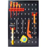 Pegboard Wall Organizer, 4ft Metal Garage Pegboard Tool Organizer w/3 Pegboards, Drill Bit Rack, 40420743