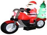 6ft 18W 7 LED Lights Santa Claus Rides Motorcycle Garden Santa Claus Decoration 34343465