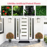 2 PCS Red Artificial Rose Topiary Ball Tree 62400350