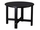 46*46*46cm Single Layer Round HDPE Side Table Black 26668210