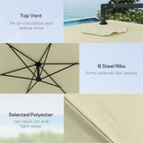 ZUN Outdoor beach umbrella/Sun Umbrella （Prohibited by WalMart） 45244496